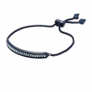 Kendra Scott Jack chain bracelet Navy Gunmetal indigo crystals